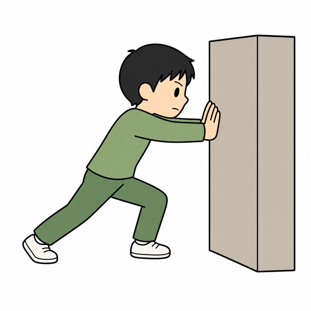 押す
