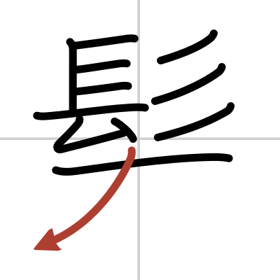 Kanji details for 髪 - JapanDict: Japanese Dictionary